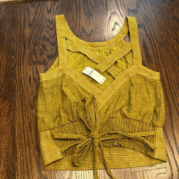 Anthropologie Green Tie Back Tank - NWT - Picture 2 of 5